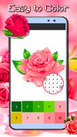 Roses Flowers Coloring - Color By Number_PixelArt screenshot 2