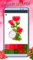 Roses Flowers Coloring - Color By Number_PixelArt स्क्रीनशॉट 3