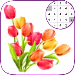 Baixar Tulip Flowers Coloring  Color By Number_PixelArt APK