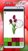 Tulip Flowers Coloring  Color By Number_PixelArt اسکرین شاٹ 3