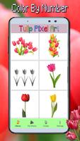 پوستر Tulip Flowers Coloring  Color By Number_PixelArt
