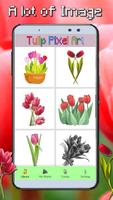 Tulip Flowers Coloring  Color By Number_PixelArt स्क्रीनशॉट 1