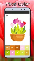Tulip Flowers Coloring  Color By Number_PixelArt APK download