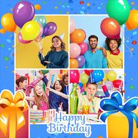 Collage de Cumpleaños Marcos الملصق