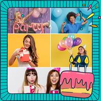 Collage de Cumpleaños Marcos تصوير الشاشة 1
