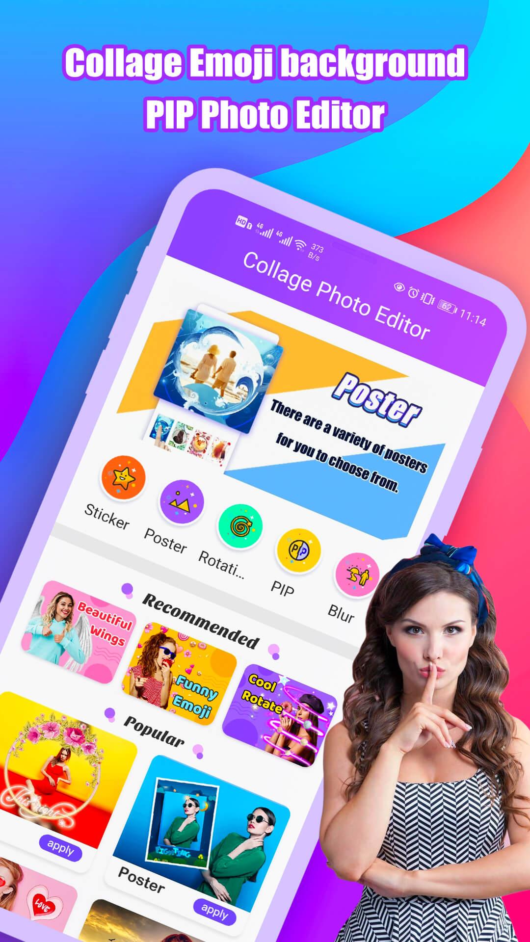 Collage Emoji background PIP Photo Editor APK for Android Download