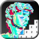 Color By Number Arcade Glitch Coloring Book APK
