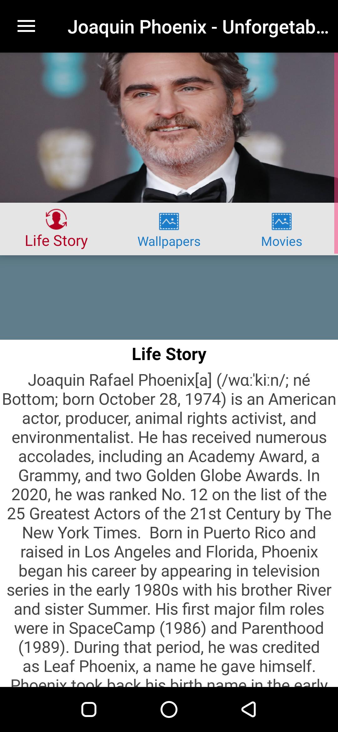 Joaquin Phoenix Life Story Movie and Wallpapers APK for Android Download