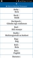 Common Word English to Cebuano capture d'écran 2
