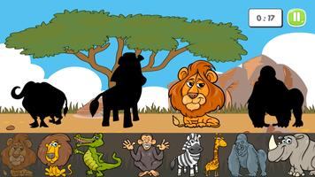 Shadow Puzzle For Kids -education,animals,vehicles Poster