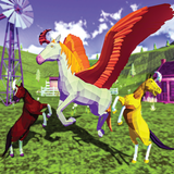 Flying Unicorn Simulator:Man P icône