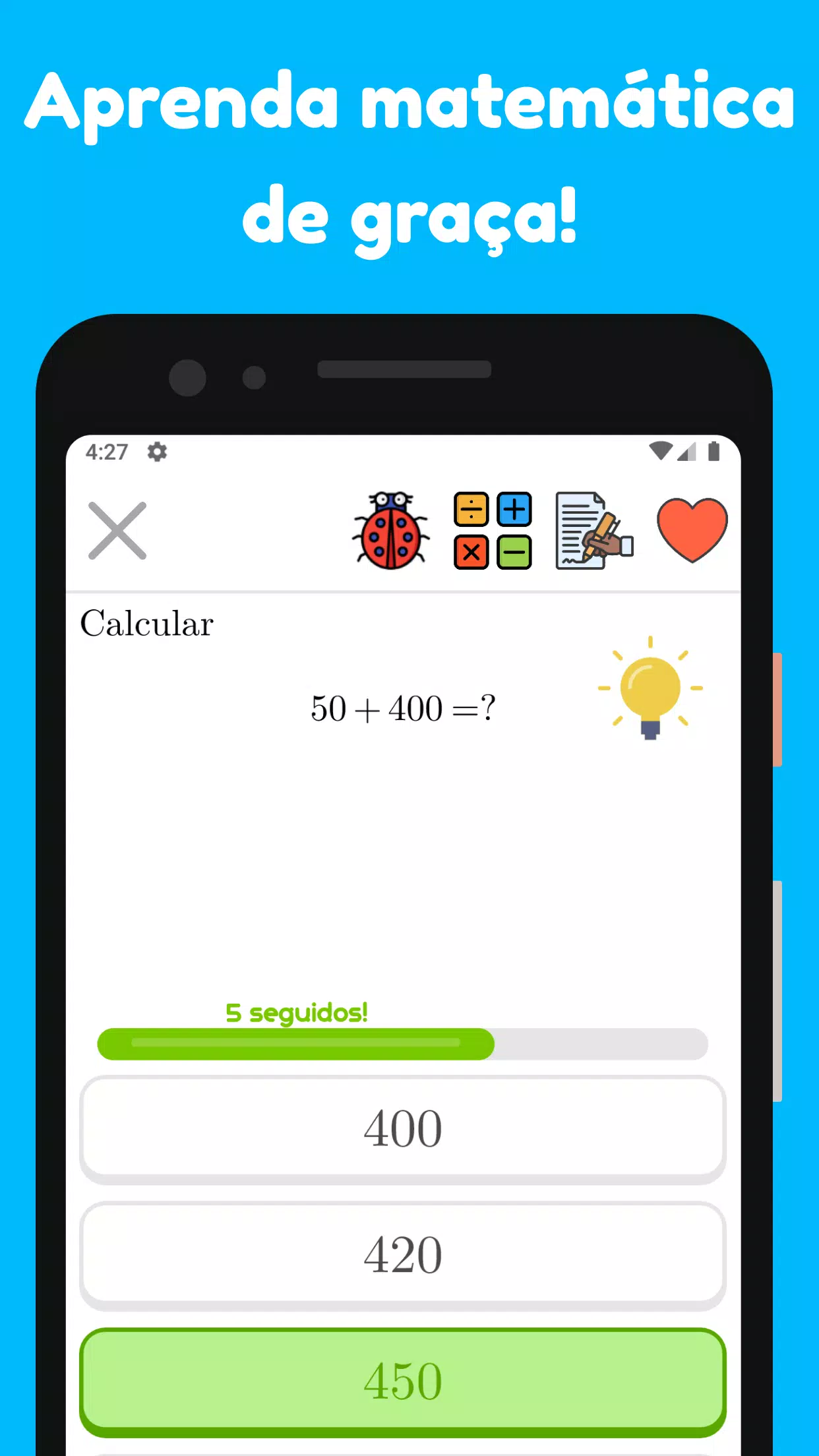 Baixar Grátis Jogos de matemática & Frações APK para Android