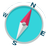 🧭 digital compass:compass declination with waving APK