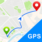 Carte GPS recherche d'itinéraire Sens-conduite icône