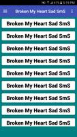 Broken My Heart Sad SmS Affiche