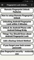 Fingerprint Lock Unlock Guide पोस्टर