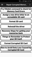 Repair Corrupted Memory Card Guide Affiche