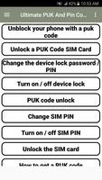 Ultimate PUK And Pin Codes plakat