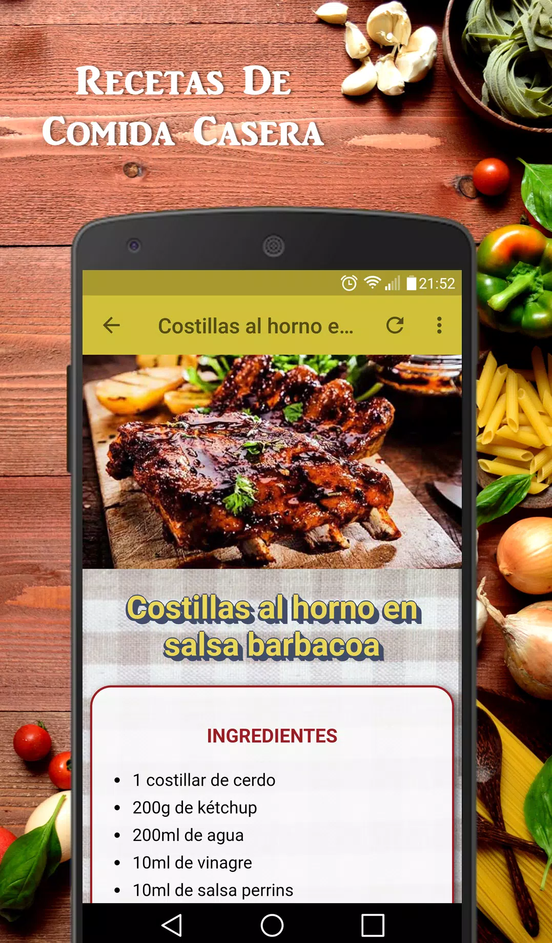 Descarga de APK de Recetas de Comida Casera para Android