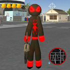Stickman Spider Rope Hero - Gangster Crime City icône