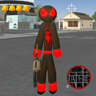Stickman Spider Rope Hero - Gangster Crime City أيقونة