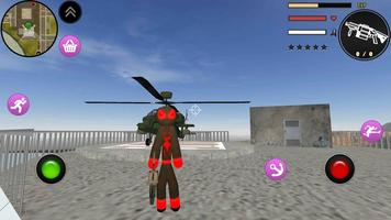 Stickman Spider Rope Hero - Gangster Crime City تصوير الشاشة 1