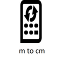 m to cm