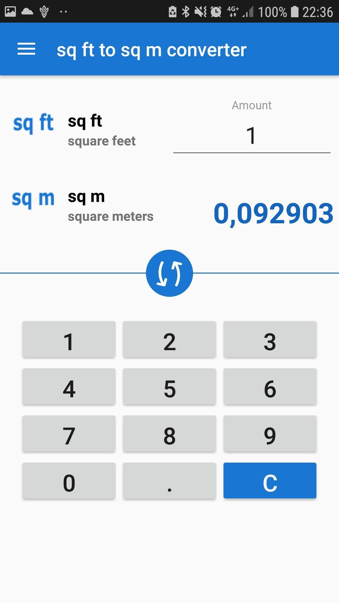 Square Feet to Square Meters for Android - APK Download