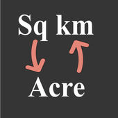 Square Kilometer to Acre / sq km to ac icon