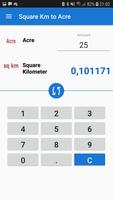 Square Kilometer to Acre / sq km to ac تصوير الشاشة 1