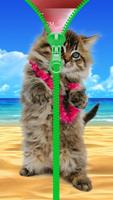 برنامه‌نما Cats lock screen. Zipper. عکس از صفحه