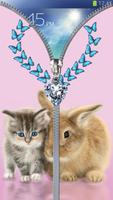 برنامه‌نما Cats lock screen. Zipper. عکس از صفحه