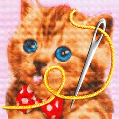 Cross stitch pixel art game Icon