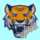 Diamond Pixel Number Coloring icône