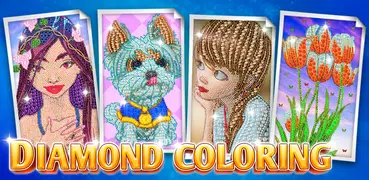 Diamond painting, coloring app