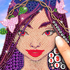 Diamond painting, coloring app icono