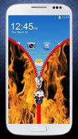 Zipper lock screen poster