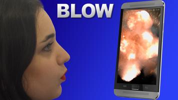 Explosion screen simulator prank poster