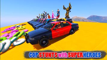 Cop Car Superheroes Stunt Racing plakat