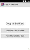 Copy Contacts to SIM Card(to phone) Affiche