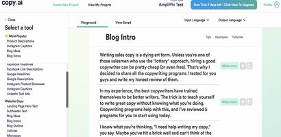 برنامه‌نما Copy AI Tool Writing Tips عکس از صفحه