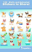 Corgi Emoji - Cardigan Welsh Corgi Dog Stickers 截圖 1
