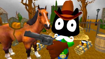 Cowboy Cat Neighbor Escape پوسٹر