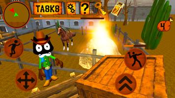 Cowboy Cat Neighbor Escape اسکرین شاٹ 1