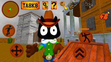 Cowboy Cat Neighbor Escape اسکرین شاٹ 3