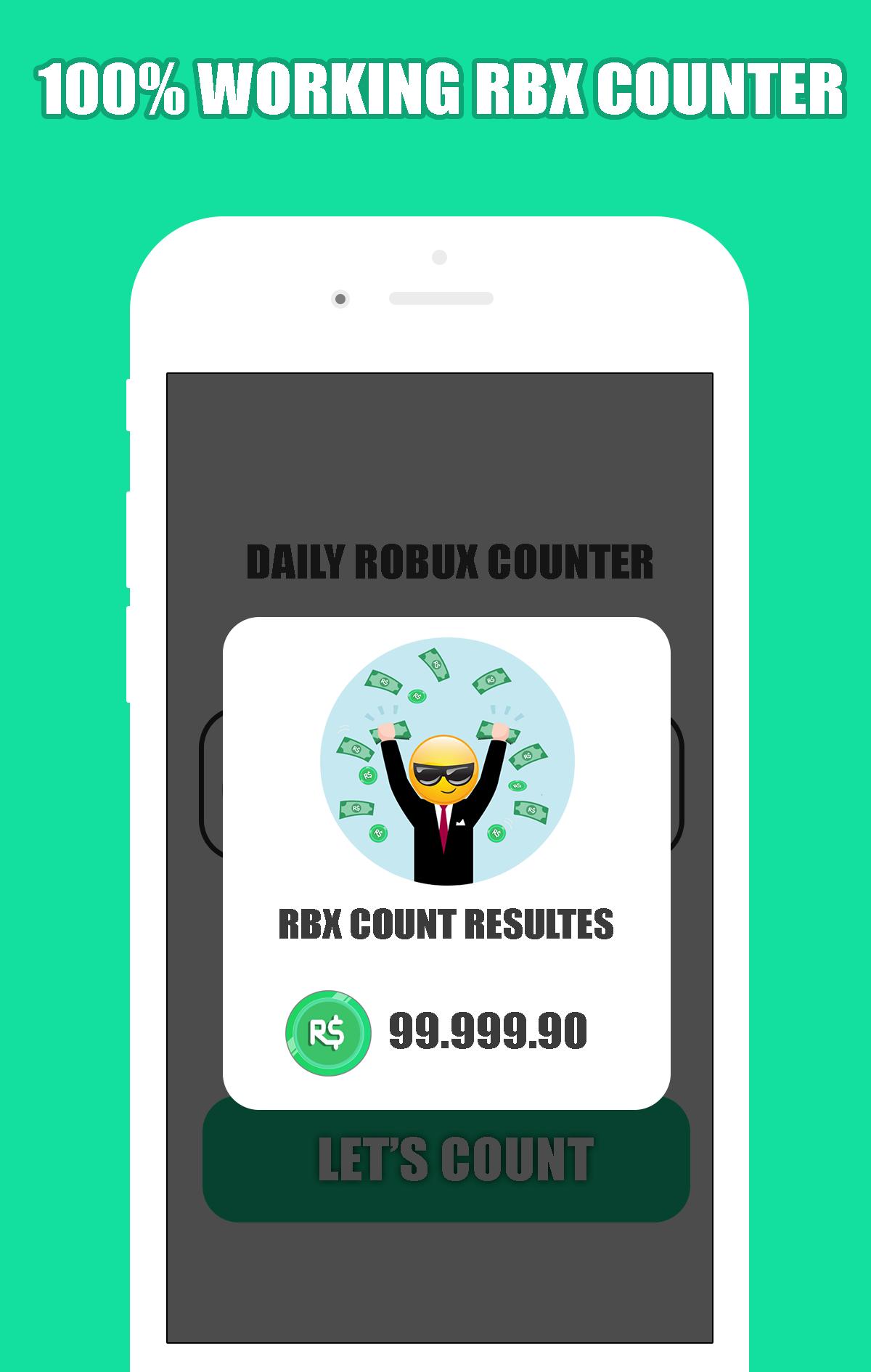 Free Robux Counter For Roblox Rbx Masters For Android - 
