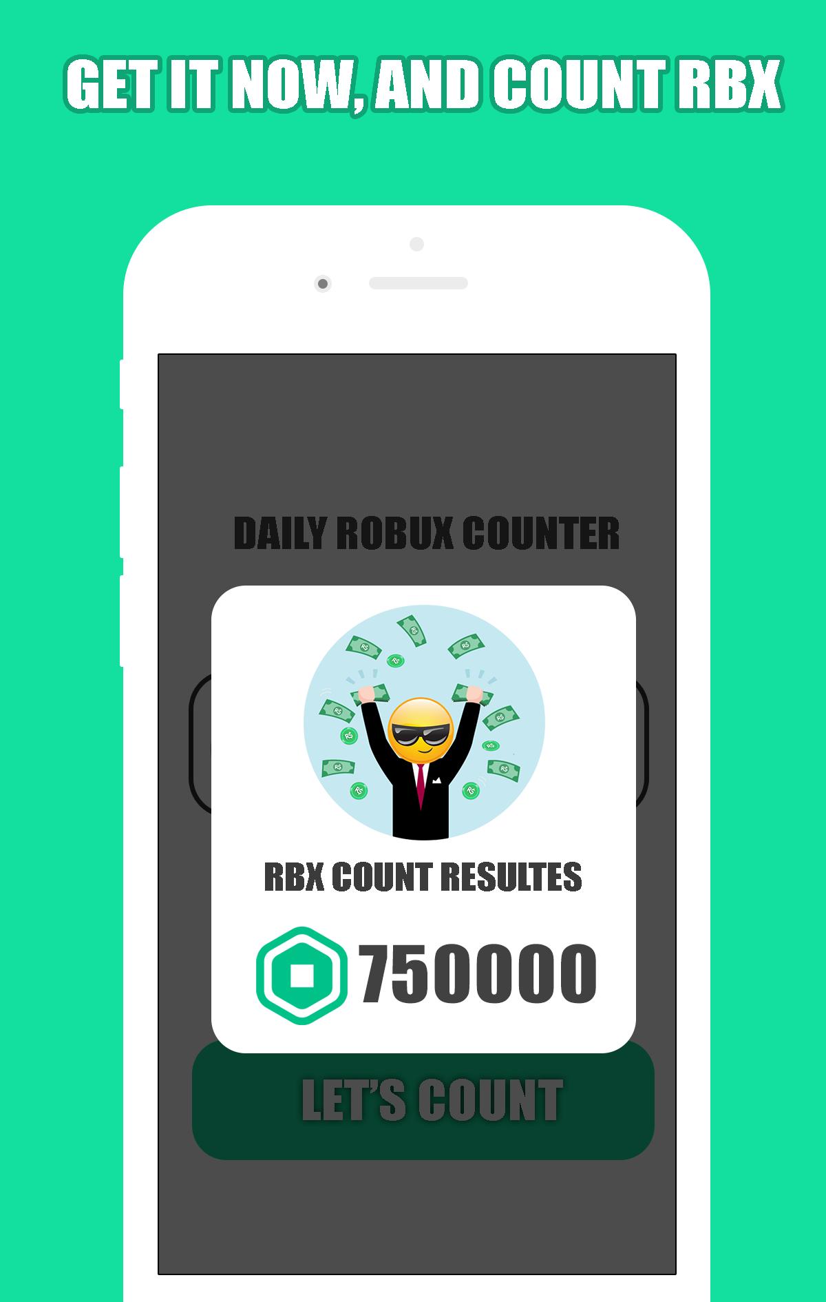 Free Robux Counter Rbx Masters For Android Apk Download - hack para tener 750000 de robux gratis 5