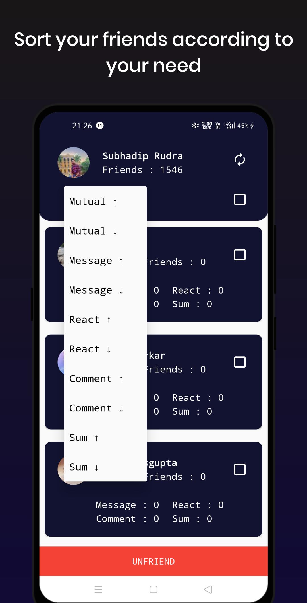 Unfriend Friends On Facebook For Android Apk Download