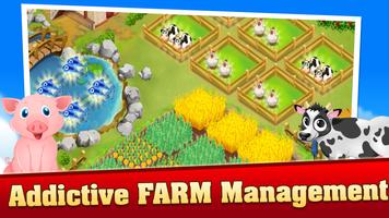 Family Farm Frenzy:Country Seaside Town ville Game Affiche