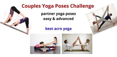 couples yoga poses challenge f poster